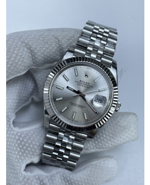 (준비완료/특급배송)NO.2465/VS공장 롤렉스 데이저스트 41미리 실버 바인덱스 쥬빌레 플루티드