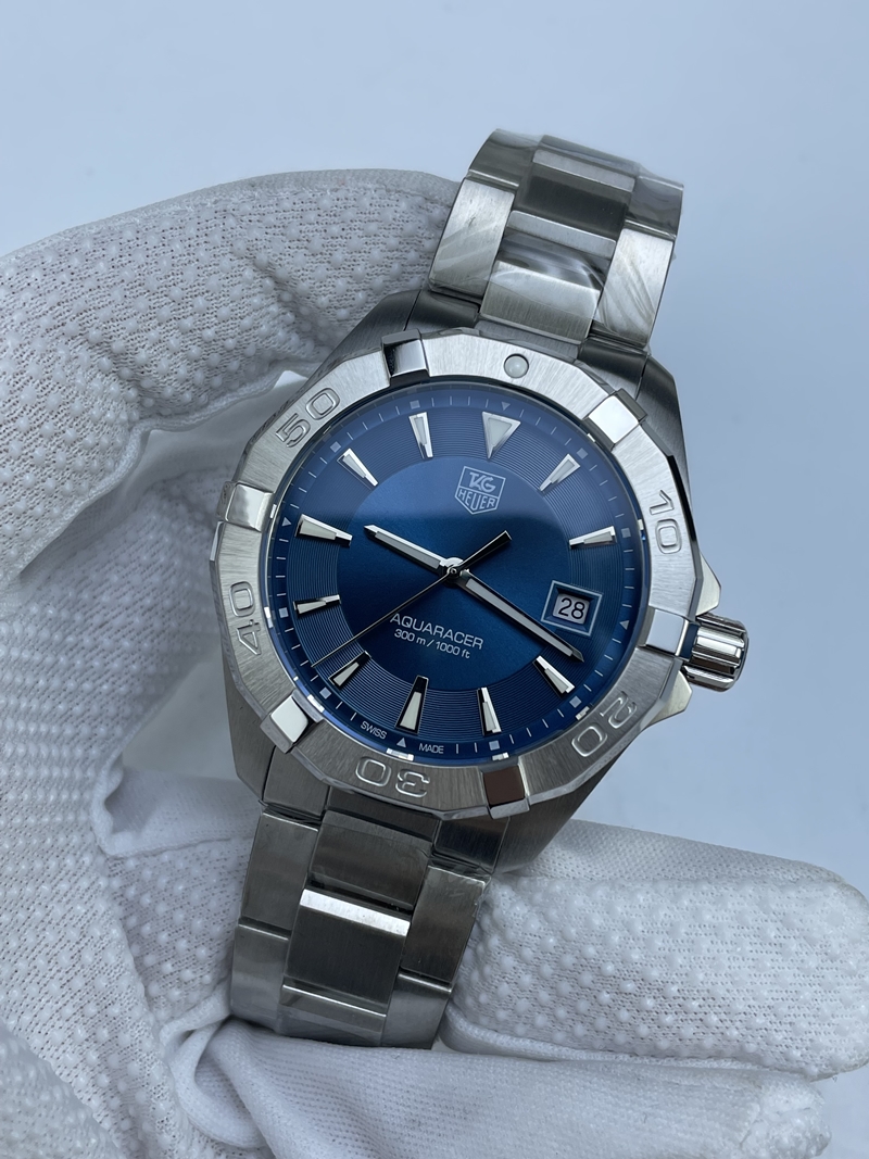 (초특가 이벤트) 신공장 태그호이어 아쿠아레이서 300M 쿼츠 스틸 블루다이얼 V2