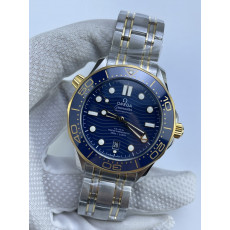 (준비완료/특급배송)NO.3296/VS공장 오메가 다이버 300 옐로우골드 콤비 블루다이얼 블루 브슬